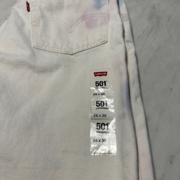 NWT Levi's 501 White Jeans Button Fly High Rise - Picture 5 of 10